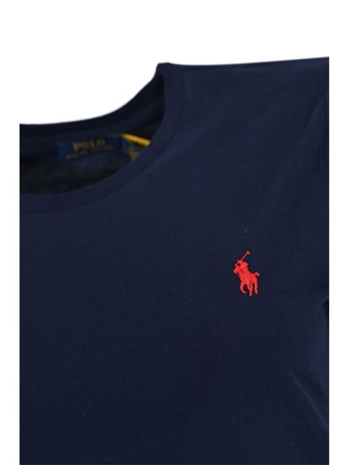 T-shirt in cotone con logo Navy POLO RALPH LAUREN | 211B14605031